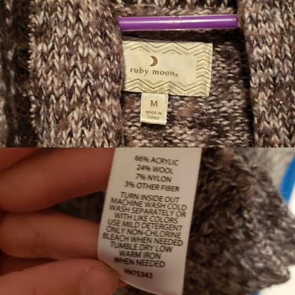 Ruby Moon Wool Gray Sweater - M - Picture 7 of 8